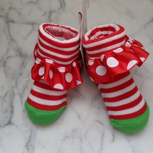 Sold Out Mud Pie Christmas Baby Socks